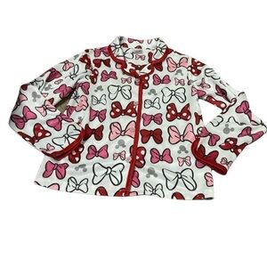 🔵 5/$25 Minnie Mouse pajamas kids button down top M
